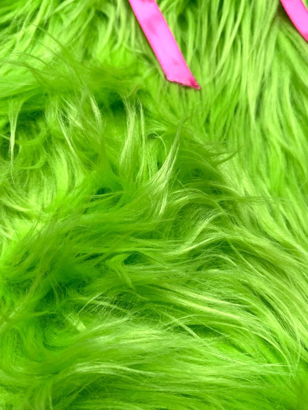 Neon Green Fur Leg Warmers Flared Boot Covers Corset Legwarmers Monster Costume - Picture 4 of 7